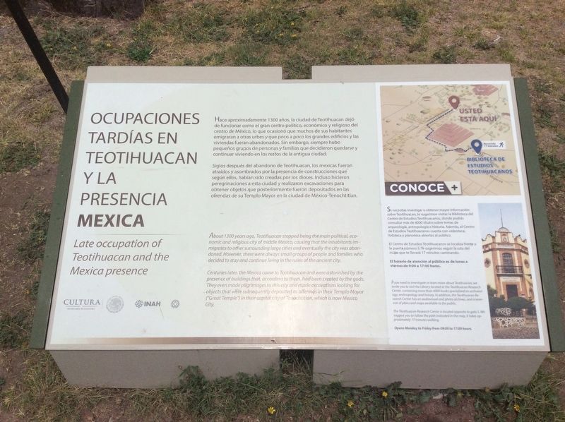 Late Occupation of Teotihuacan and the Mexica Presence Marker image. Click for full size.