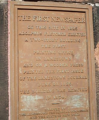 The First Newspaper Marker image. Click for full size.