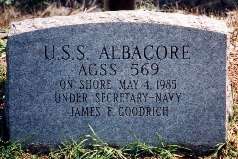 U.S.S. Albacore Marker. Click for full size. U.S.S. Albacore Marker image. Click for full size.
