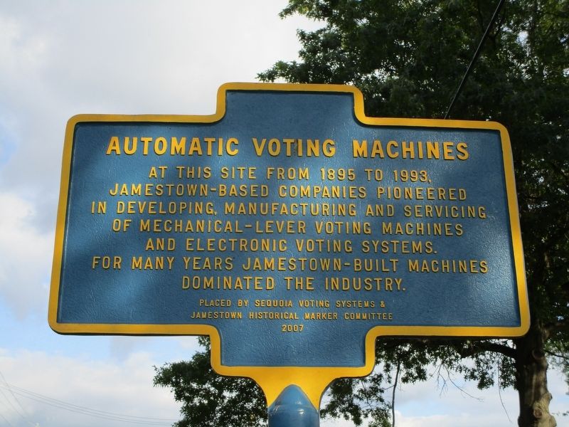 Automatic Voting Machines Marker. Click for full size. Automatic Voting Machines Marker image. Click for full size.