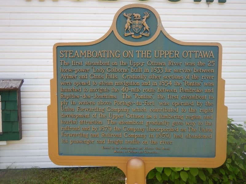 Steamboating on the Upper Ottawa Marker image. Click for full size.