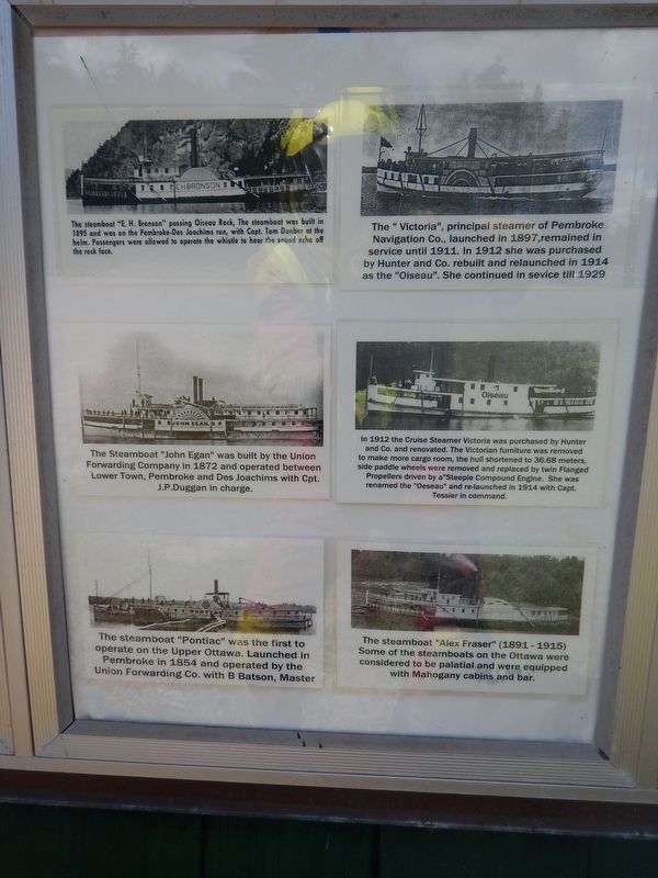 A visual history of steamboats on the Upper Ottawa River image. Click for full size.