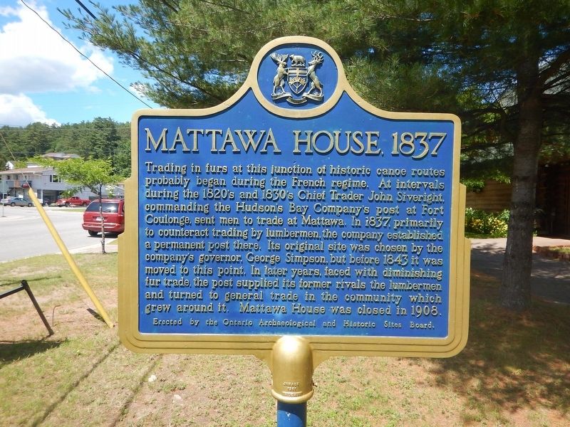 Mattawa House 1837 Marker. Click for full size. Mattawa House 1837 Marker image. Click for full size.