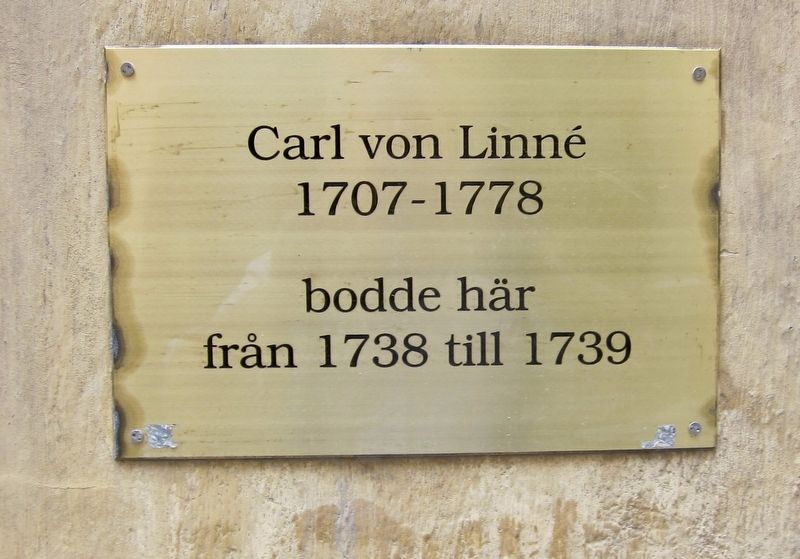 Carl von Linné (Linnaeus) Marker. Click for full size. Carl von Linné (Linnaeus) Marker image. Click for full size.