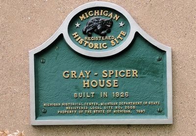 Gray - Spicer House Marker image. Click for full size.