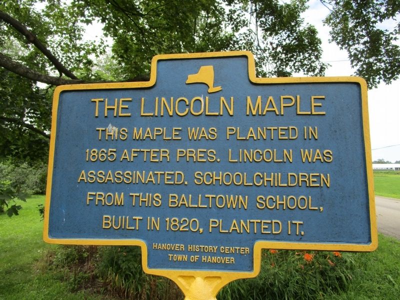 The Lincoln Maple Marker image. Click for full size.