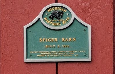 Spicer Barn Marker image. Click for full size.