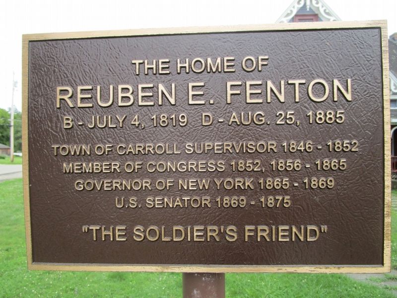 The Home of Reuben E. Fenton Marker. Click for full size. The Home of Reuben E. Fenton Marker image. Click for full size.