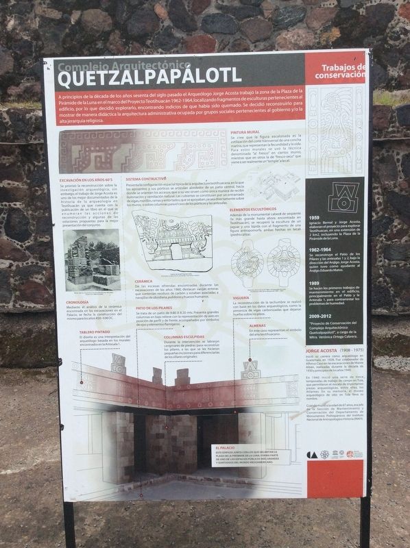 The Quetzalpaplotl Architectural Complex Marker image. Click for full size.