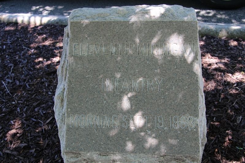 11th Michigan Infantry Marker. Click for full size. 11th Michigan Infantry Marker image. Click for full size.
