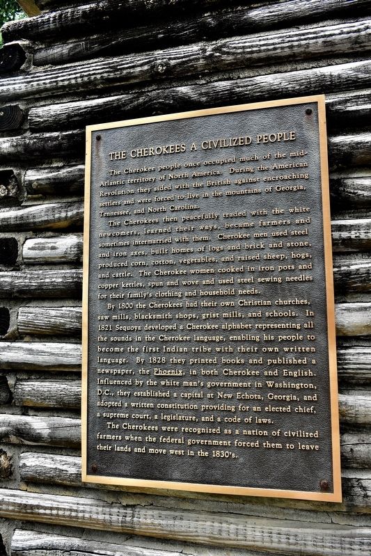 The Cherokee A Civilized People Marker image. Click for full size.