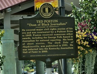 Ted Poston "Dean of Black Journalists" Marker image. Click for full size.