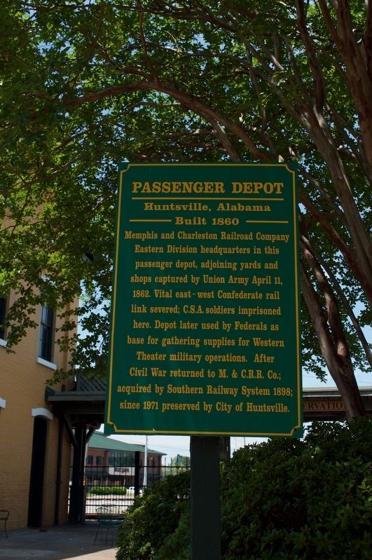 Passenger Depot Marker (Newer Marker). Click for full size. Passenger Depot Marker (Newer Marker) image. Click for full size.