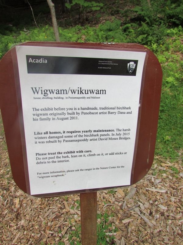 Wigwam/wikuwam Marker. Click for full size. Wigwam/wikuwam Marker image. Click for full size.