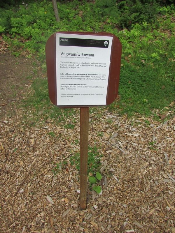 Wigwam/wikuwam Marker. Click for full size. Wigwam/wikuwam Marker image. Click for full size.