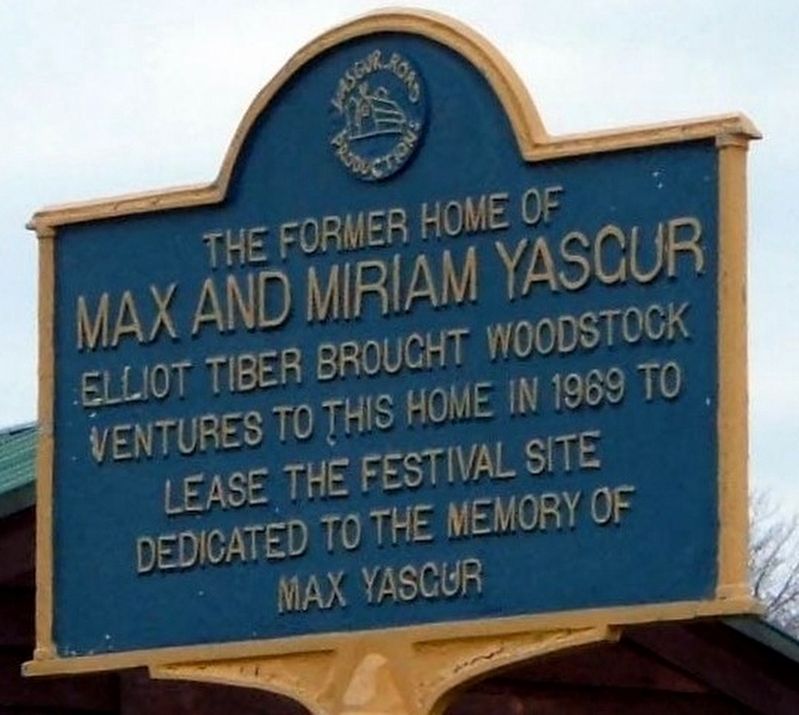 Max and Miriam Yasgur Marker image. Click for full size.