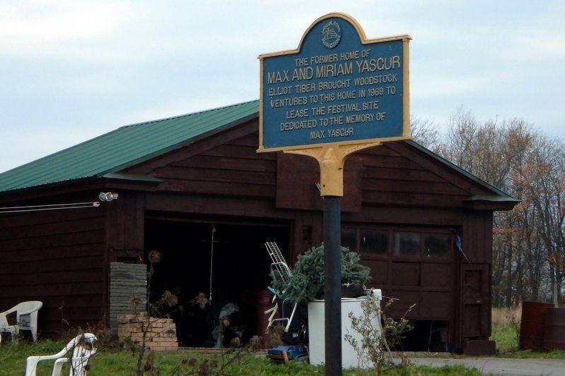 Max and Miriam Yasgur Marker. Click for full size. Max and Miriam Yasgur Marker image. Click for full size.