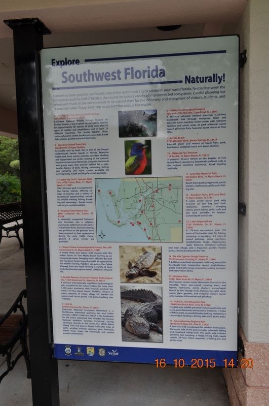 Explore Southwest Florida Naturally ! Marker image. Click for full size.
