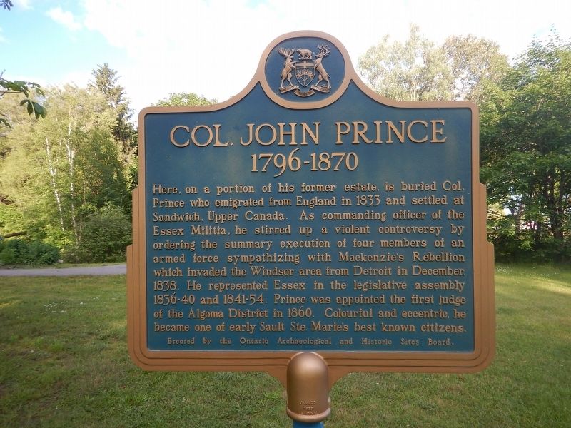 Col. John Prince Marker image. Click for full size.