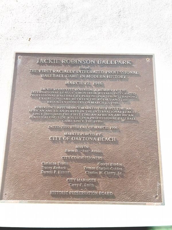 Jackie Robinson Ballpark Marker image. Click for full size.