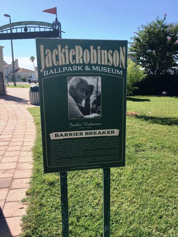 Jackie Robinson Marker (Reverse Side). Click for full size. Jackie Robinson Marker (Reverse Side) image. Click for full size.