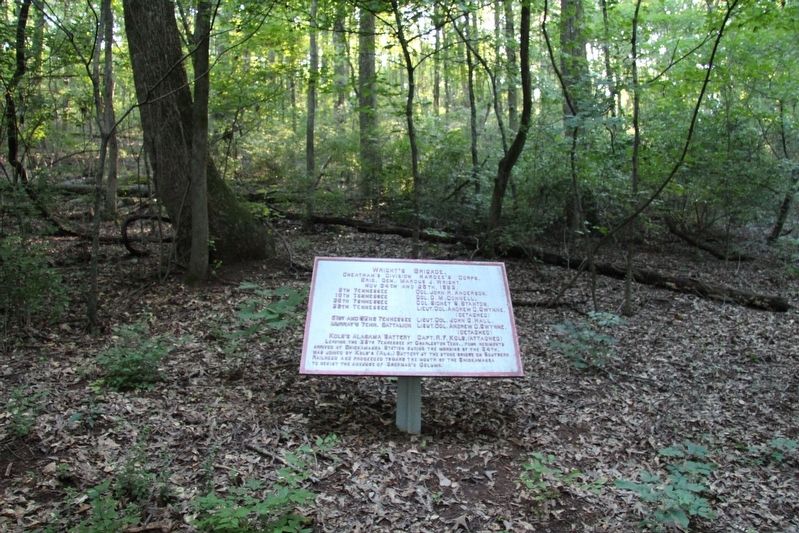 Wright's Brigade Marker image. Click for full size.