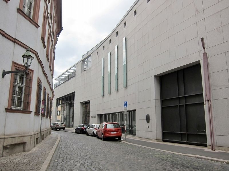 Former Synagogue Marker - Wide View, Looking West Along Domschulerstrasse image. Click for full size.