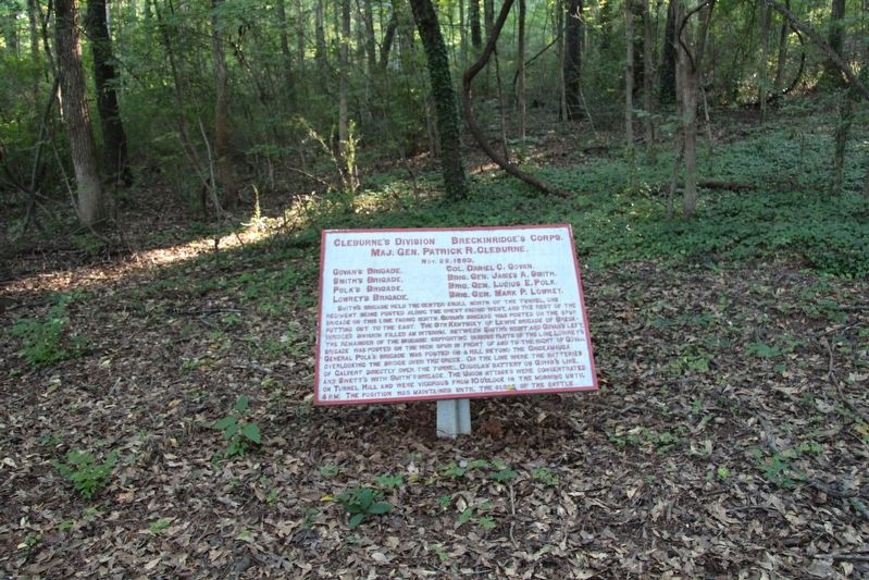 Cleburne's Division Marker image. Click for full size.