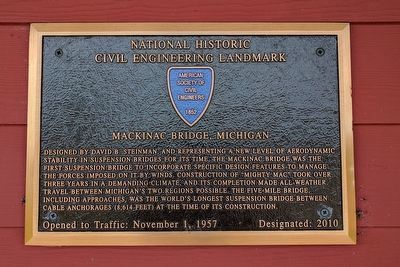Mackinac Bridge, Michigan Marker. Click for full size. Mackinac Bridge, Michigan Marker image. Click for full size.
