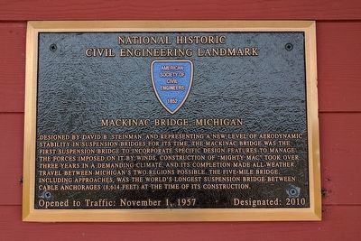 Mackinac Bridge, Michigan Marker image. Click for full size.
