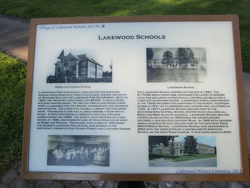 Lakewood Schools Marker. Click for full size. Lakewood Schools Marker image. Click for full size.
