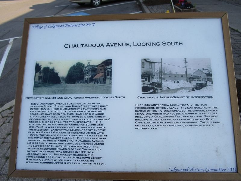 Chautauqua Avenue, Looking South Marker image. Click for full size.
