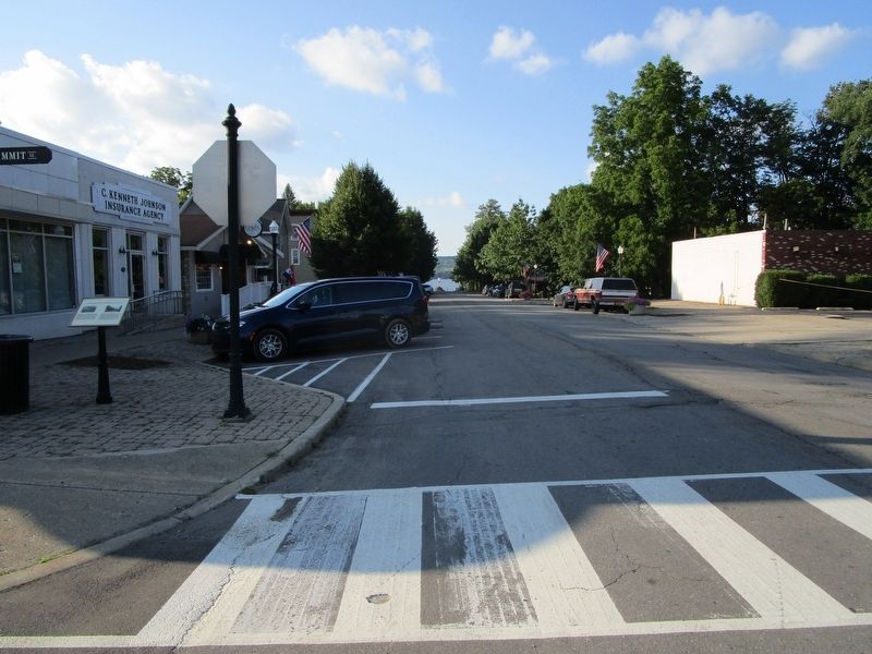 Chautauqua Avenue, Looking North & Marker. Click for full size. Chautauqua Avenue, Looking North & Marker image. Click for full size.