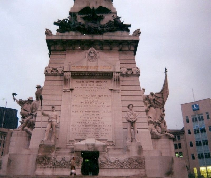 Soldiers and Sailors Monument-Front panel image. Click for full size.