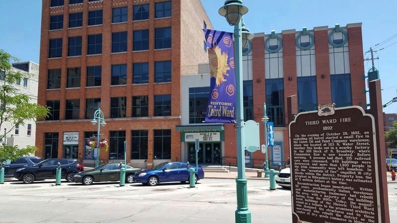 Third Ward Fire Marker image. Click for full size.