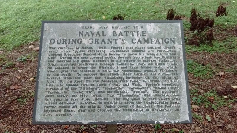 Naval Battle During Grant’s Campaign Marker image. Click for full size.