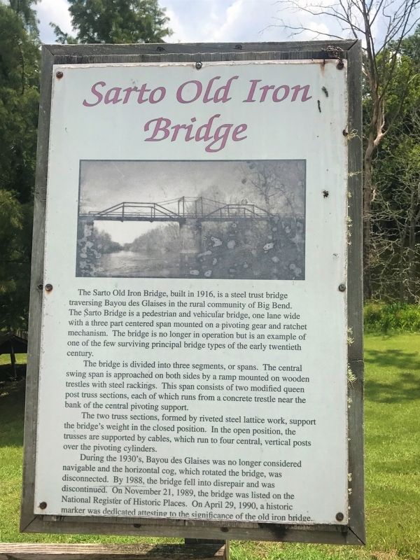 Sarto Old Iron Bridge Marker image. Click for full size.