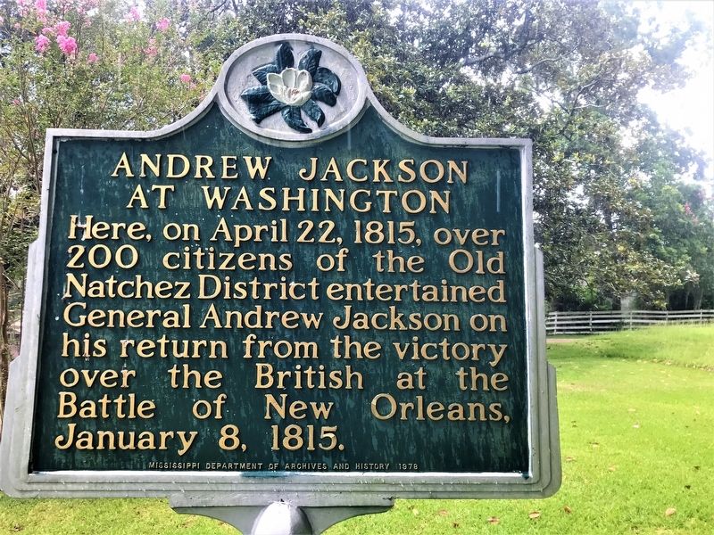 Andrew Jackson at Washington Marker image. Click for full size.