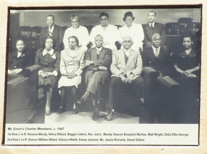 Mount Enon Missionary Baptist Church Marker. Click for full size. Mount Enon Missionary Baptist Church Marker image. Click for full size.