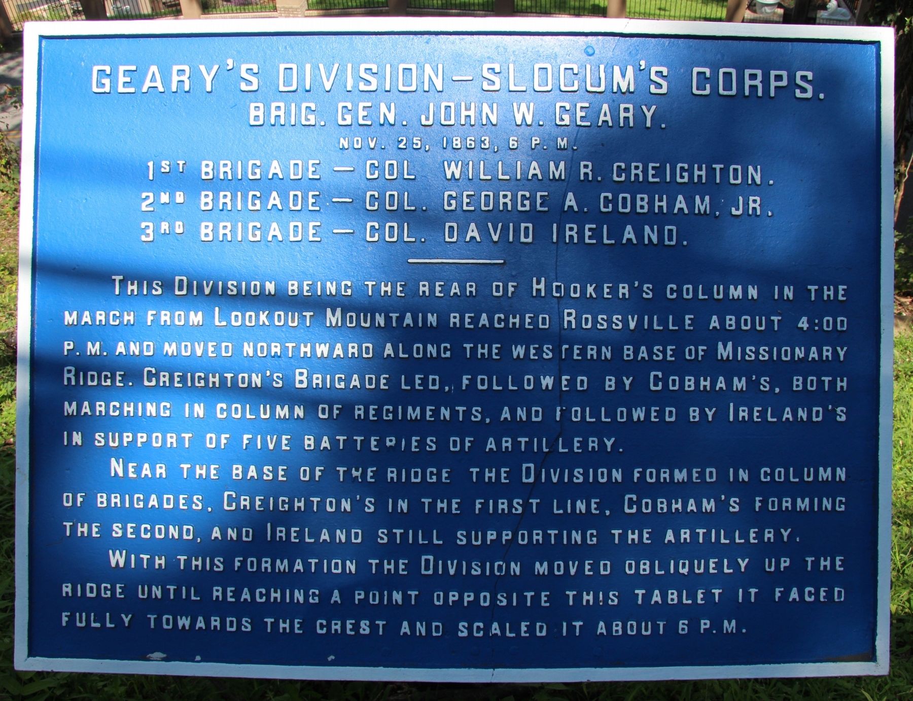 Geary's Division Marker image. Click for full size.