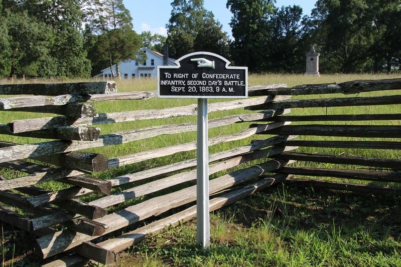 To Right of Confederate Infantry Marker image. Click for full size.