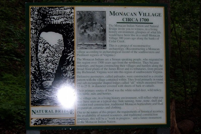 Monacan Village Marker image. Click for full size.