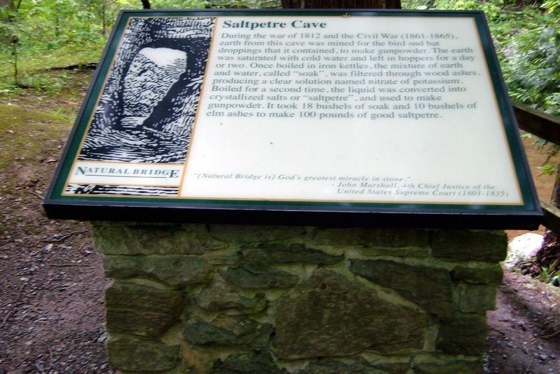 Saltpetre Cave Marker image. Click for full size.