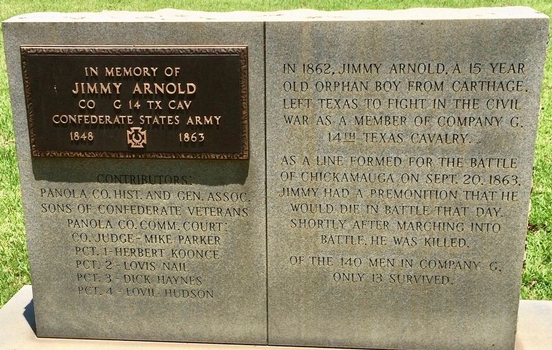 In Memory of Jimmy Arnold Marker. Click for full size. In Memory of Jimmy Arnold Marker image. Click for full size.