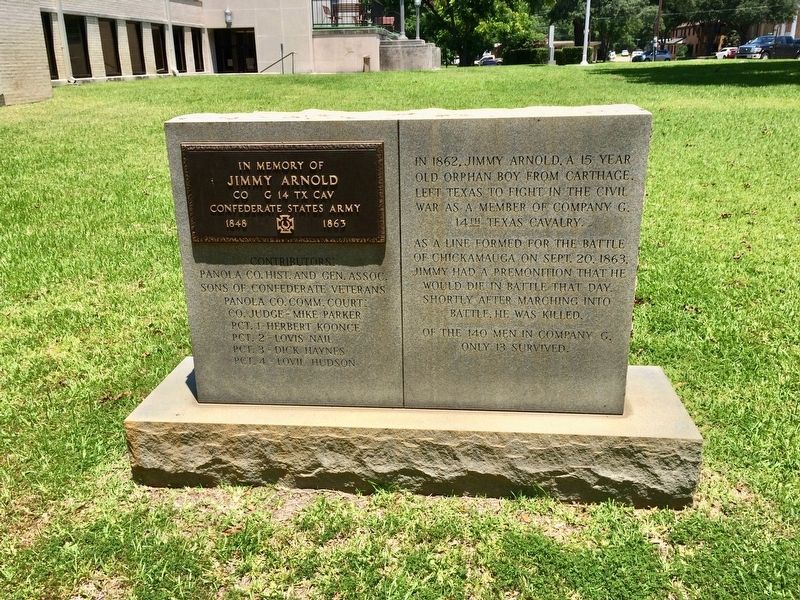 In Memory of Jimmy Arnold Monument. Click for full size. In Memory of Jimmy Arnold Monument image. Click for full size.