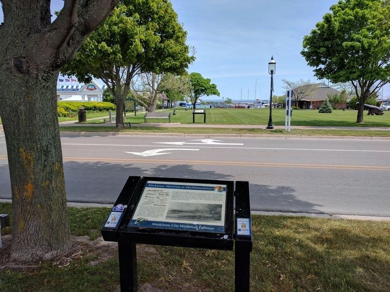 Mackinaw, Mackinac or Michilimackinac? Marker. Click for full size. Mackinaw, Mackinac or Michilimackinac? Marker image. Click for full size.