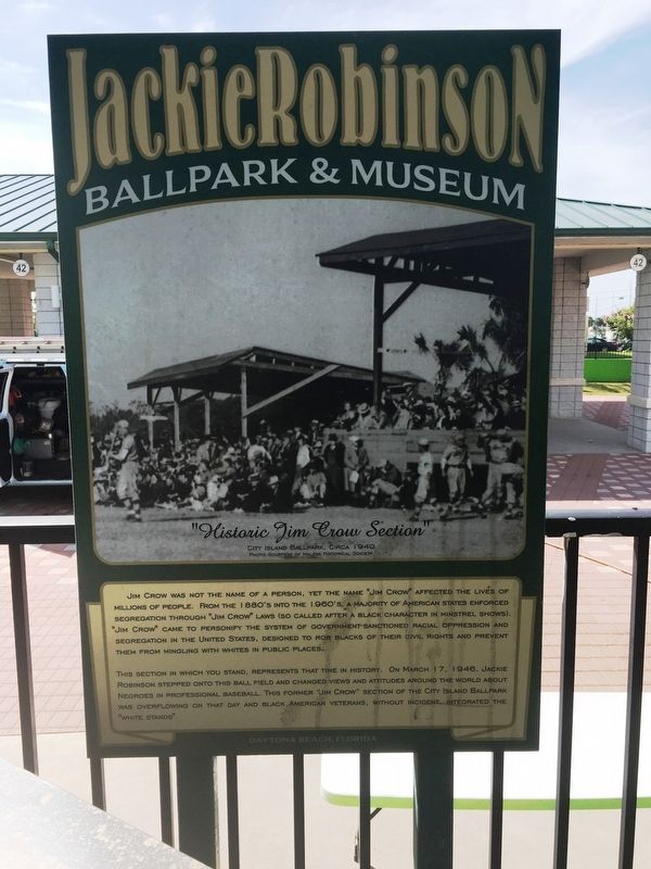 Historic Jim Crow Section Marker. Click for full size. Historic Jim Crow Section Marker image. Click for full size.