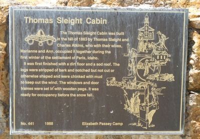 Thomas Sleight Cabin Marker image. Click for full size.