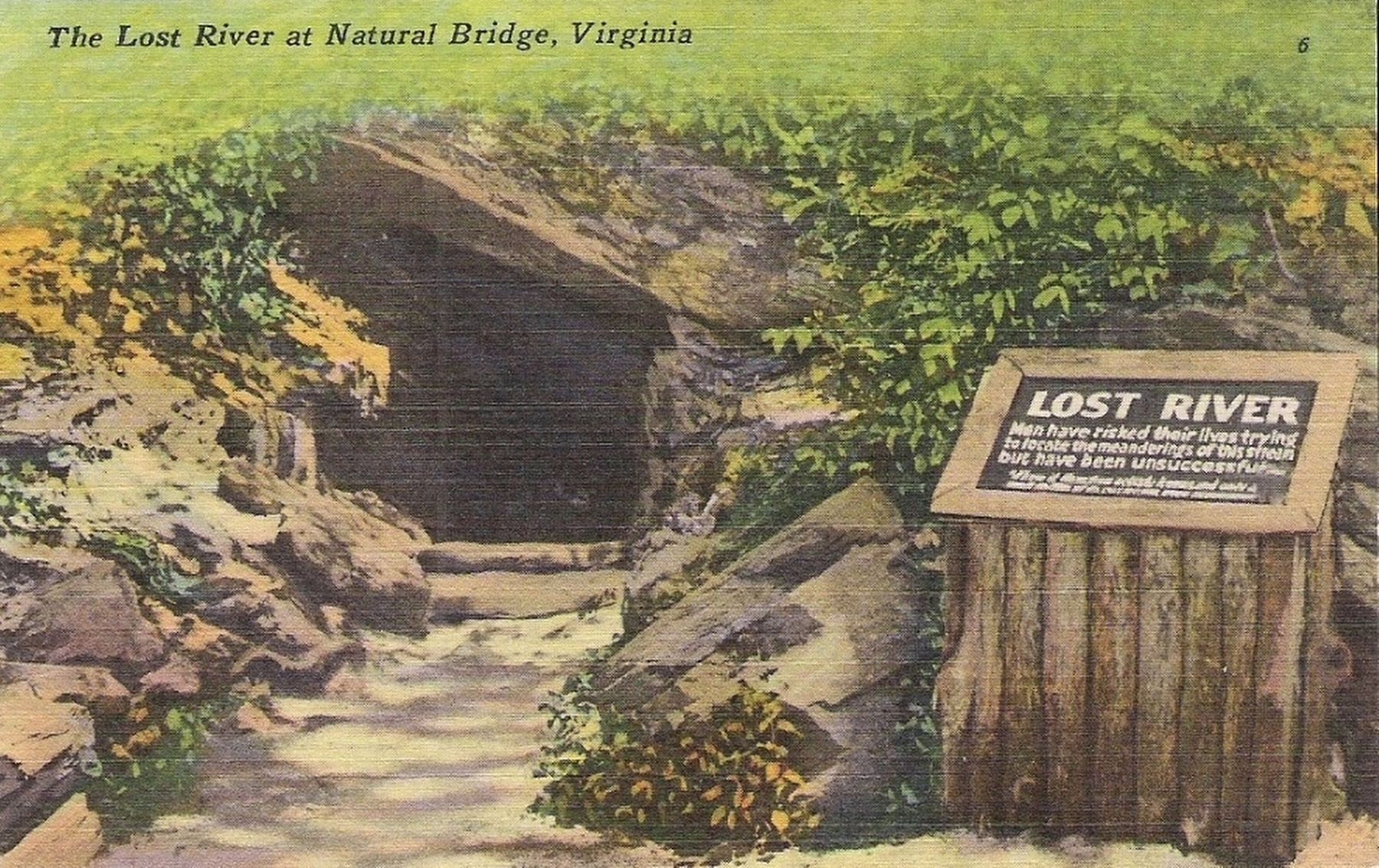 <i>The Lost River at Natural Bridge</i>. Click for full size. <i>The Lost River at Natural Bridge</i> image. Click for full size.