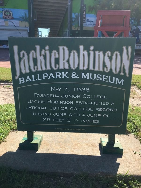 Jackie Robinson Marker (Reverse Side). Click for full size. Jackie Robinson Marker (Reverse Side) image. Click for full size.